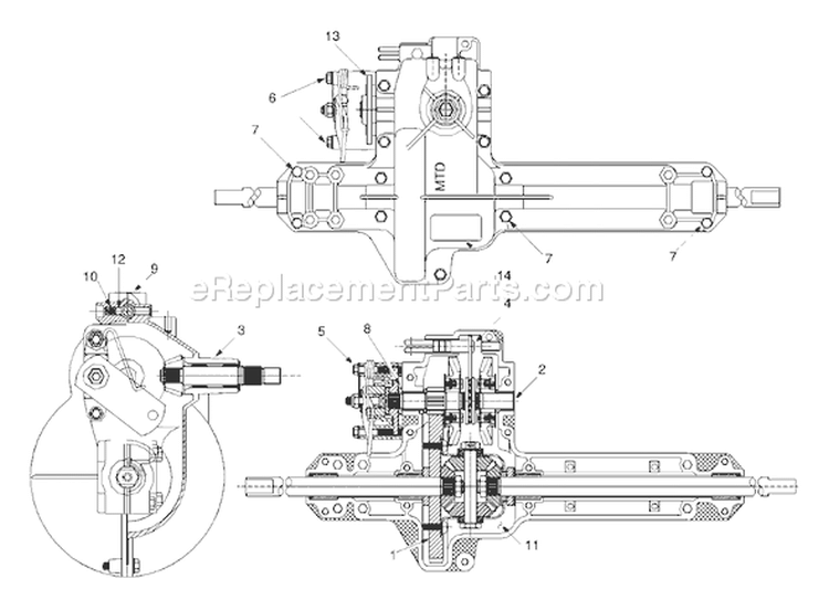 Page C Diagram and Parts List for 13A-328-402 2000 Yard Man Lawn Tractor